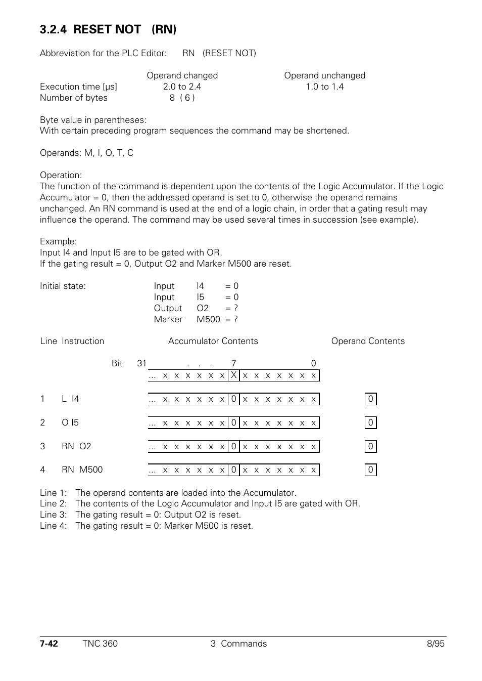 4 reset not, 4 reset not (rn) rn | HEIDENHAIN TNC 335 Technical Manual User Manual | Page 421 / 581