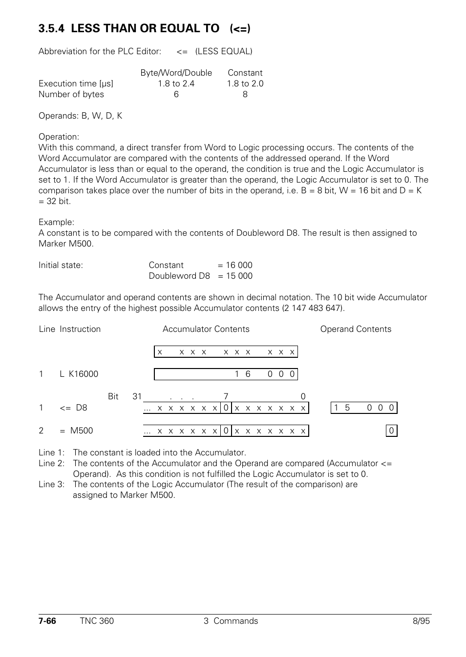 4 less than or equal to, 4 less than or equal to (<=) | HEIDENHAIN TNC 335 Technical Manual User Manual | Page 445 / 581