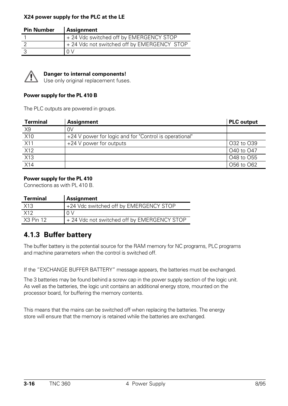 Buffer battery, 3 buffer battery | HEIDENHAIN TNC 335 Technical Manual User Manual | Page 45 / 581