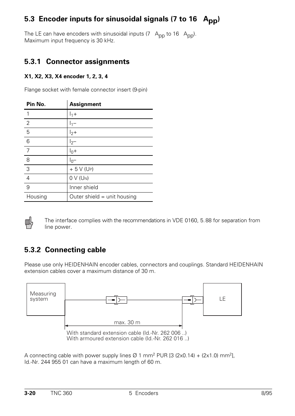 Connector assignments, Connecting cable, 1 connector assignments | 2 connecting cable | HEIDENHAIN TNC 335 Technical Manual User Manual | Page 48 / 581