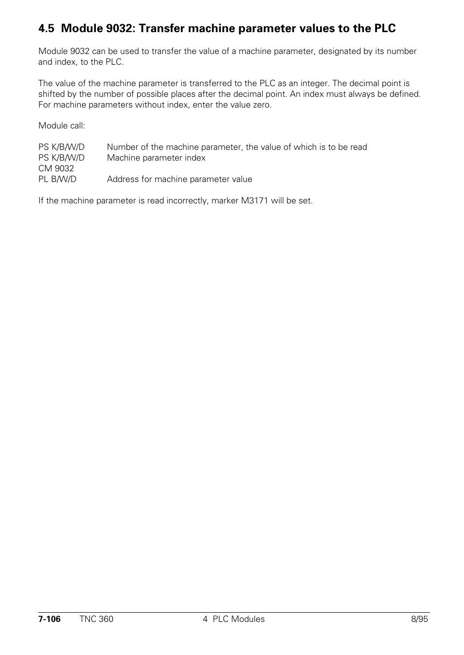 HEIDENHAIN TNC 335 Technical Manual User Manual | Page 485 / 581