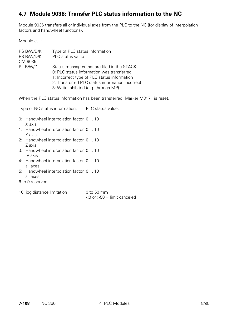 HEIDENHAIN TNC 335 Technical Manual User Manual | Page 487 / 581