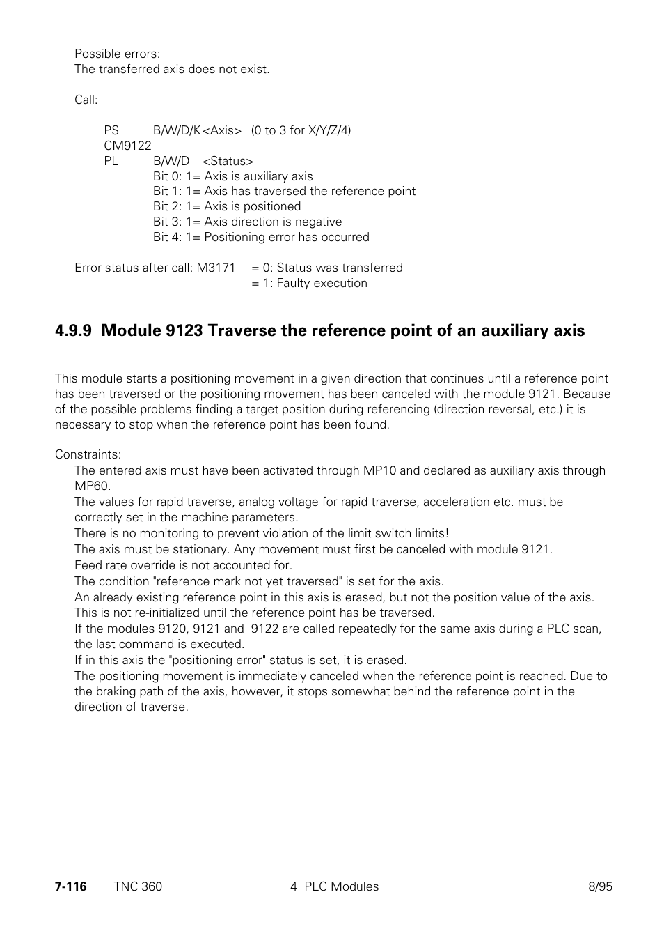 HEIDENHAIN TNC 335 Technical Manual User Manual | Page 495 / 581
