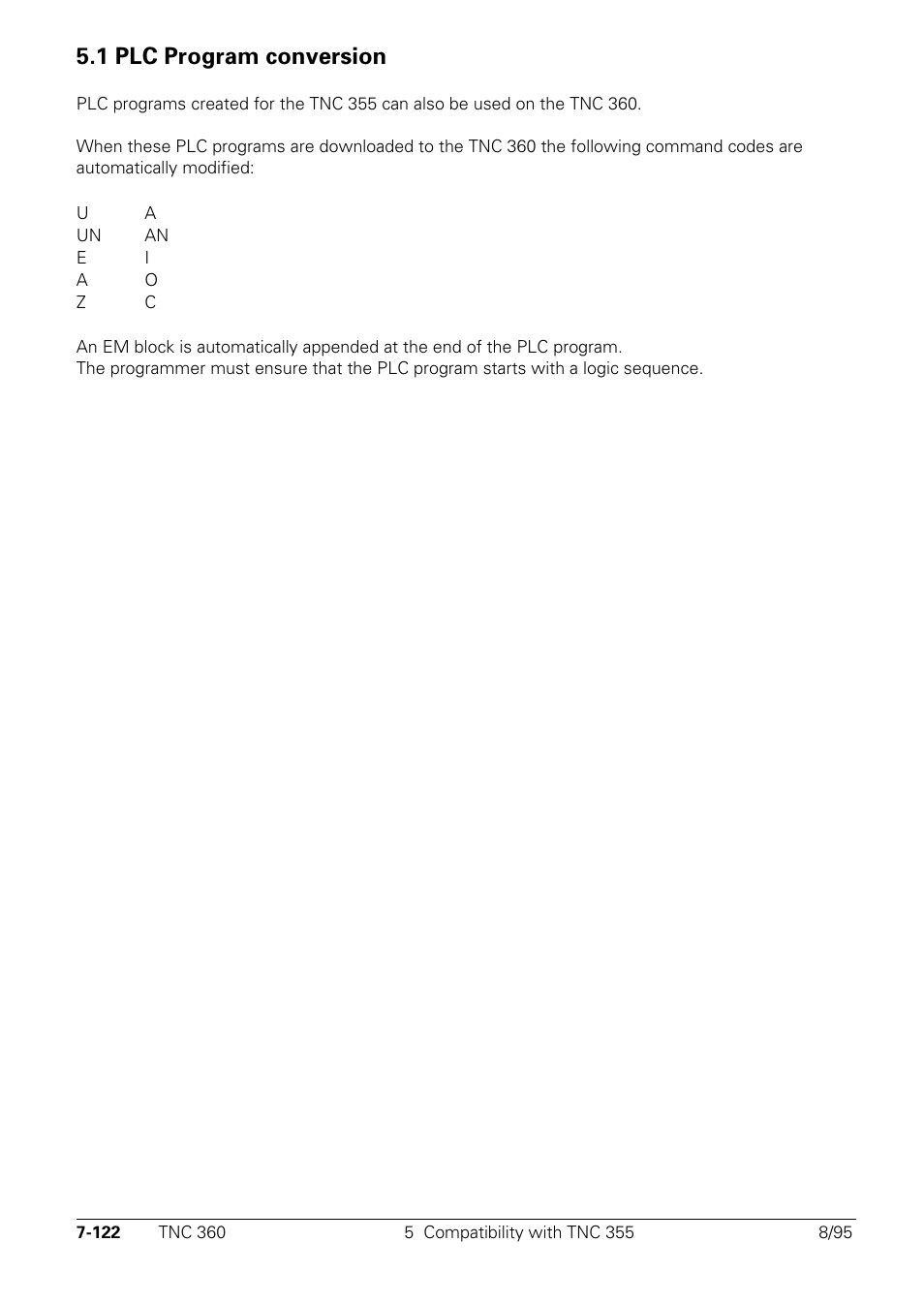 Plc program conversion, 1 plc program conversion | HEIDENHAIN TNC 335 Technical Manual User Manual | Page 501 / 581