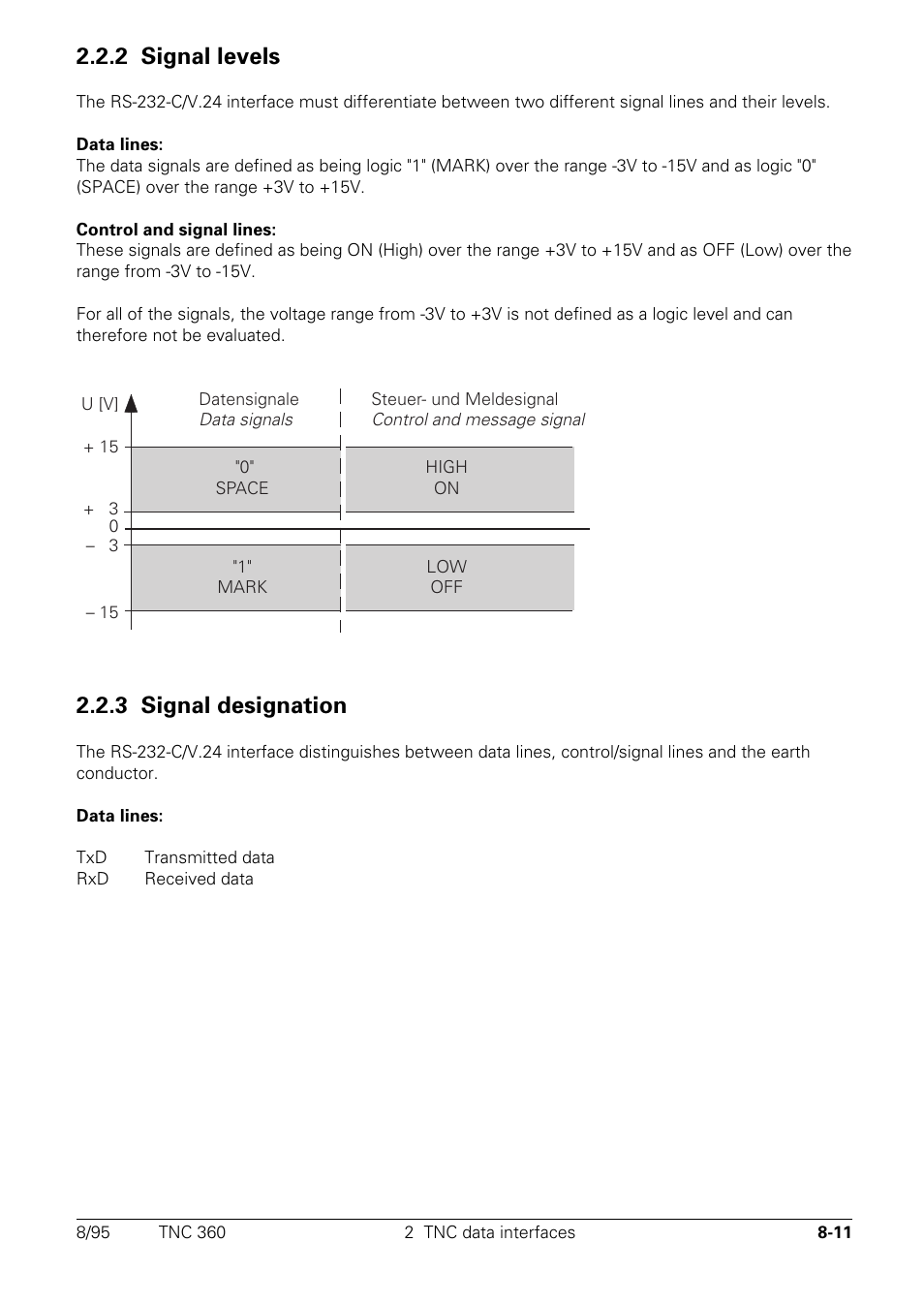 2 signal levels, 3 signal designation | HEIDENHAIN TNC 335 Technical Manual User Manual | Page 518 / 581