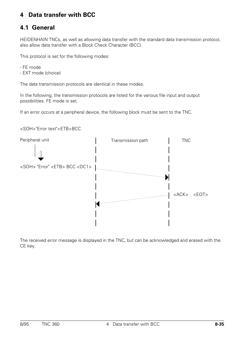 Data transfer with bcc, General, 4 data transfer with bcc 4.1 general | HEIDENHAIN TNC 335 Technical Manual User Manual | Page 542 / 581