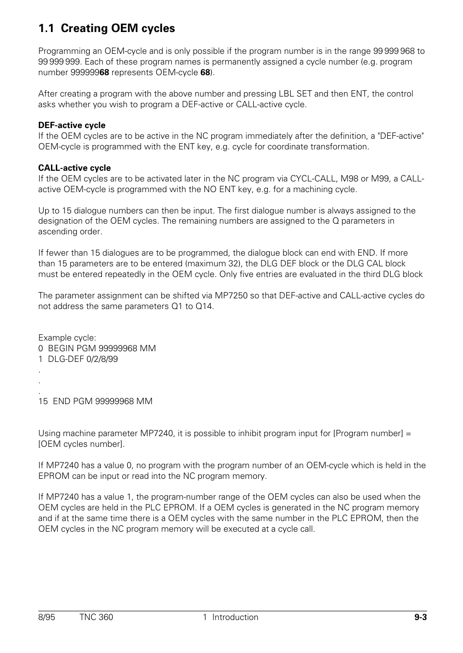 Creating oem cycles, 1 creating oem cycles | HEIDENHAIN TNC 335 Technical Manual User Manual | Page 555 / 581
