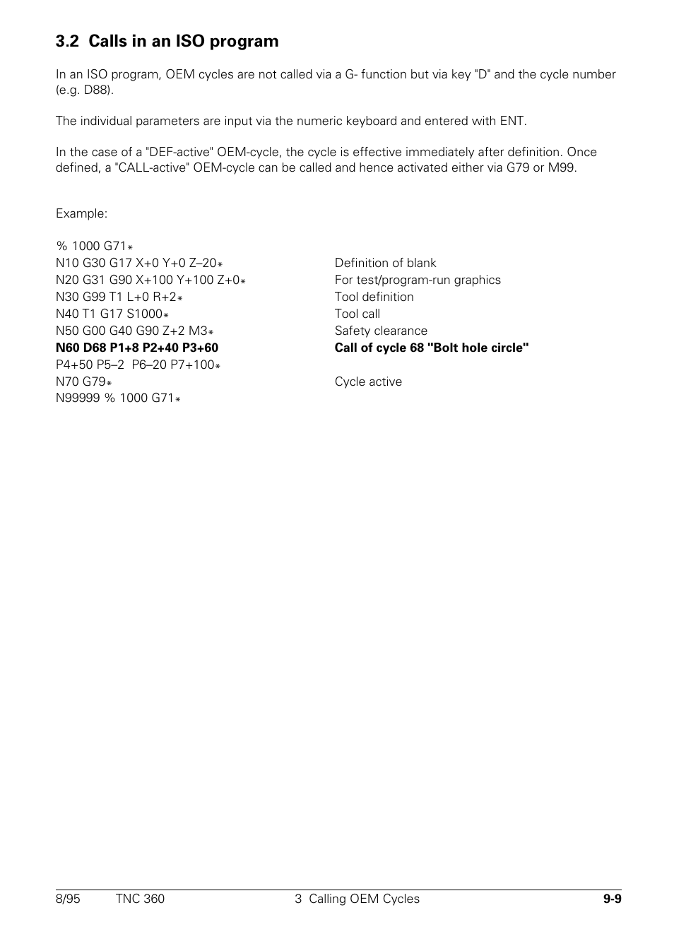 Calls in an iso program, 2 calls in an iso program | HEIDENHAIN TNC 335 Technical Manual User Manual | Page 561 / 581