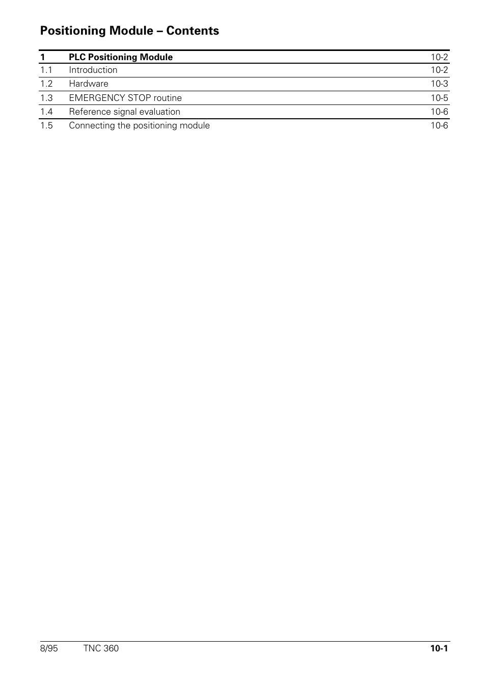 Positioning module, Positioning module – contents | HEIDENHAIN TNC 335 Technical Manual User Manual | Page 562 / 581