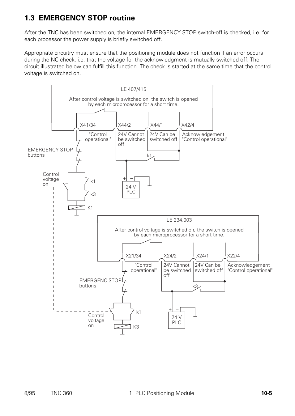 Emergency stop routine, 3 emergency stop routine | HEIDENHAIN TNC 335 Technical Manual User Manual | Page 566 / 581