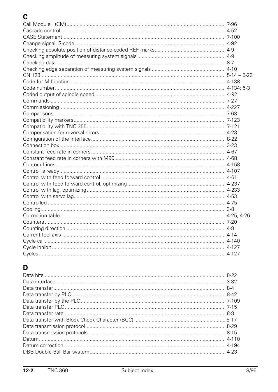 HEIDENHAIN TNC 335 Technical Manual User Manual | Page 573 / 581