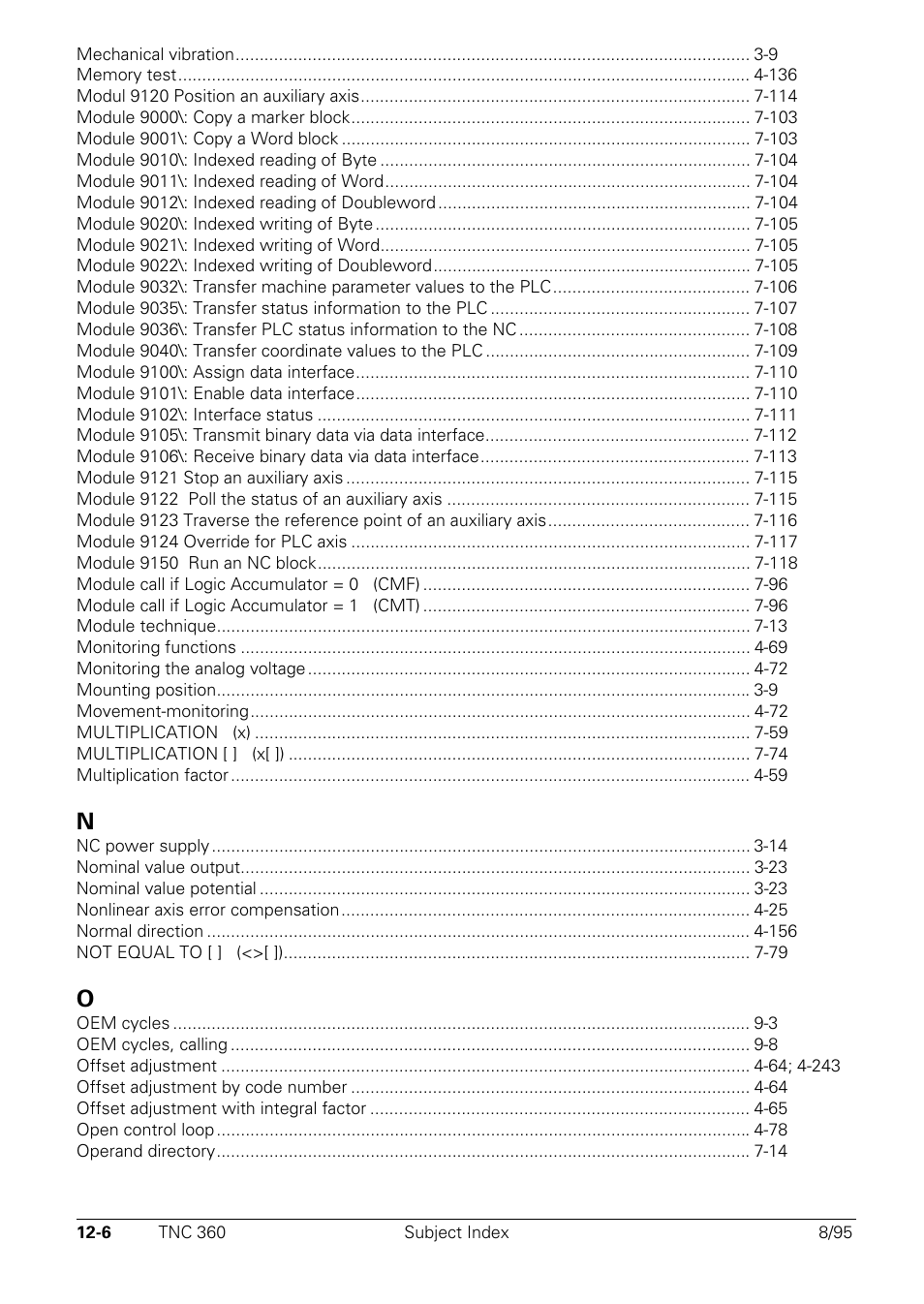 HEIDENHAIN TNC 335 Technical Manual User Manual | Page 577 / 581