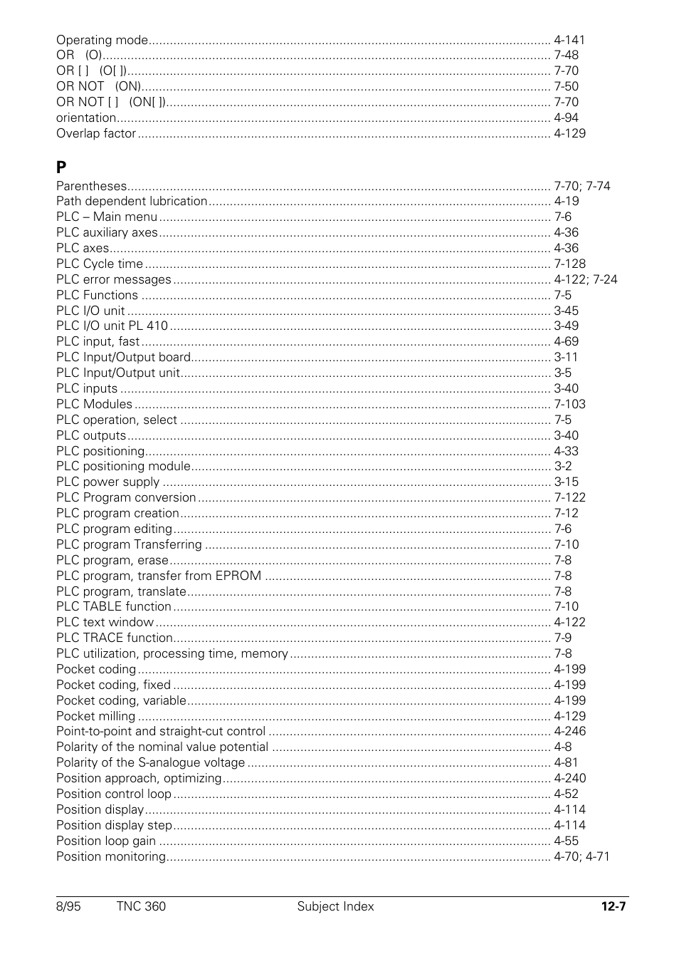 HEIDENHAIN TNC 335 Technical Manual User Manual | Page 578 / 581