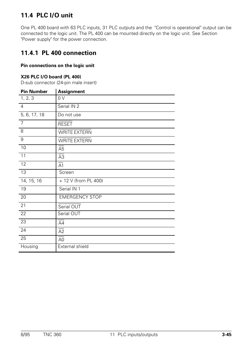 Plc i/o expansion-board, 1 pl 400 connection, 4 plc i/o unit | HEIDENHAIN TNC 335 Technical Manual User Manual | Page 69 / 581