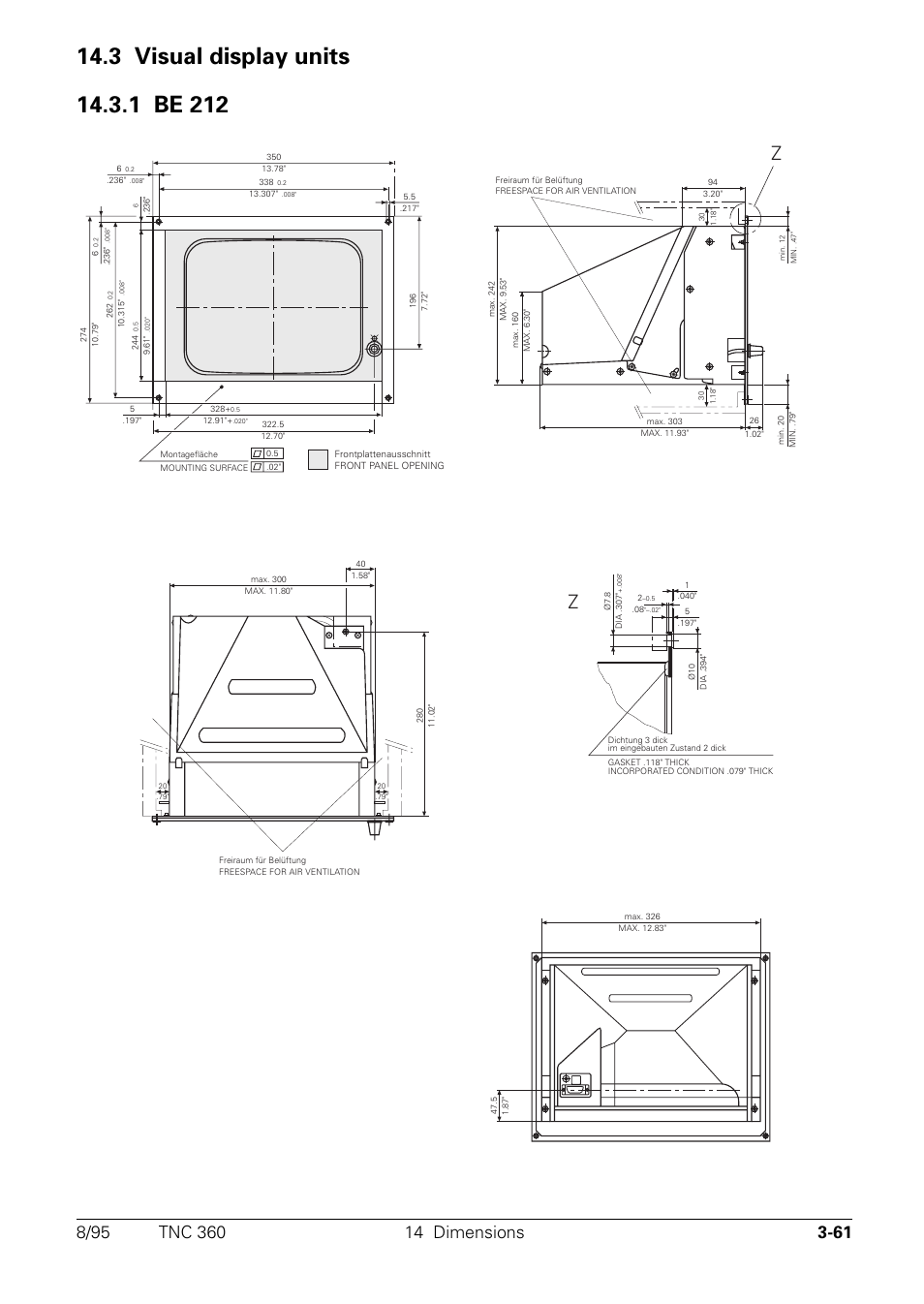 Visual display units, 1 be 212 | HEIDENHAIN TNC 335 Technical Manual User Manual | Page 83 / 581