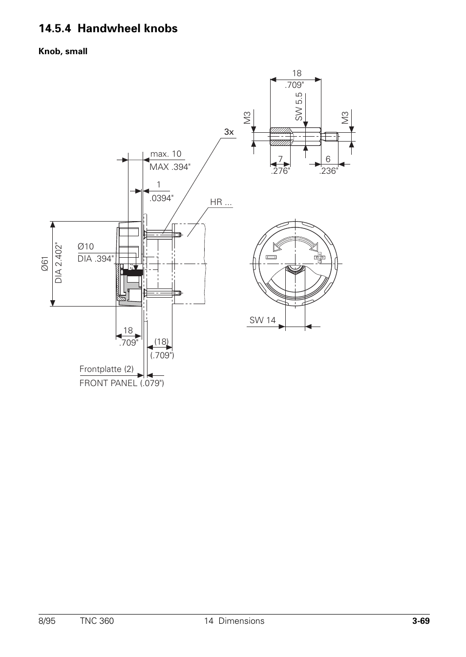 4 handwheel knobs | HEIDENHAIN TNC 335 Technical Manual User Manual | Page 91 / 581
