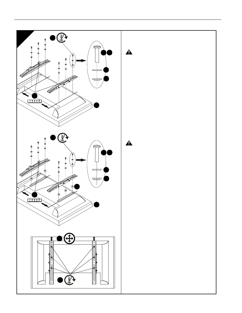 Montering af beslag til skærm | Chief Manufacturing ICMPFM1S User Manual | Page 42 / 64