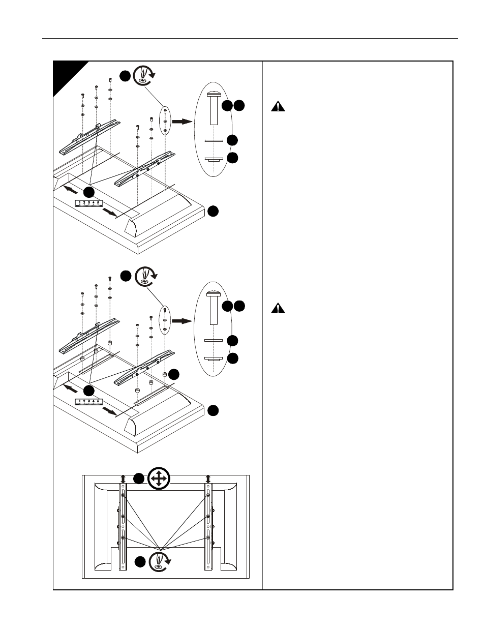 Montera fästena vid skärmen | Chief Manufacturing ICMPFM1S User Manual | Page 45 / 64