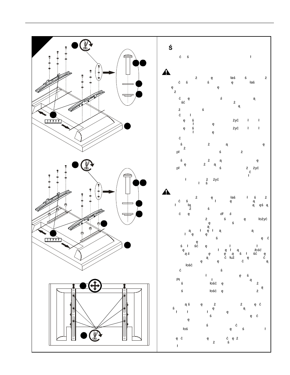 Montowanie wsporników do wy wietlacza | Chief Manufacturing ICMPFM1S User Manual | Page 51 / 64