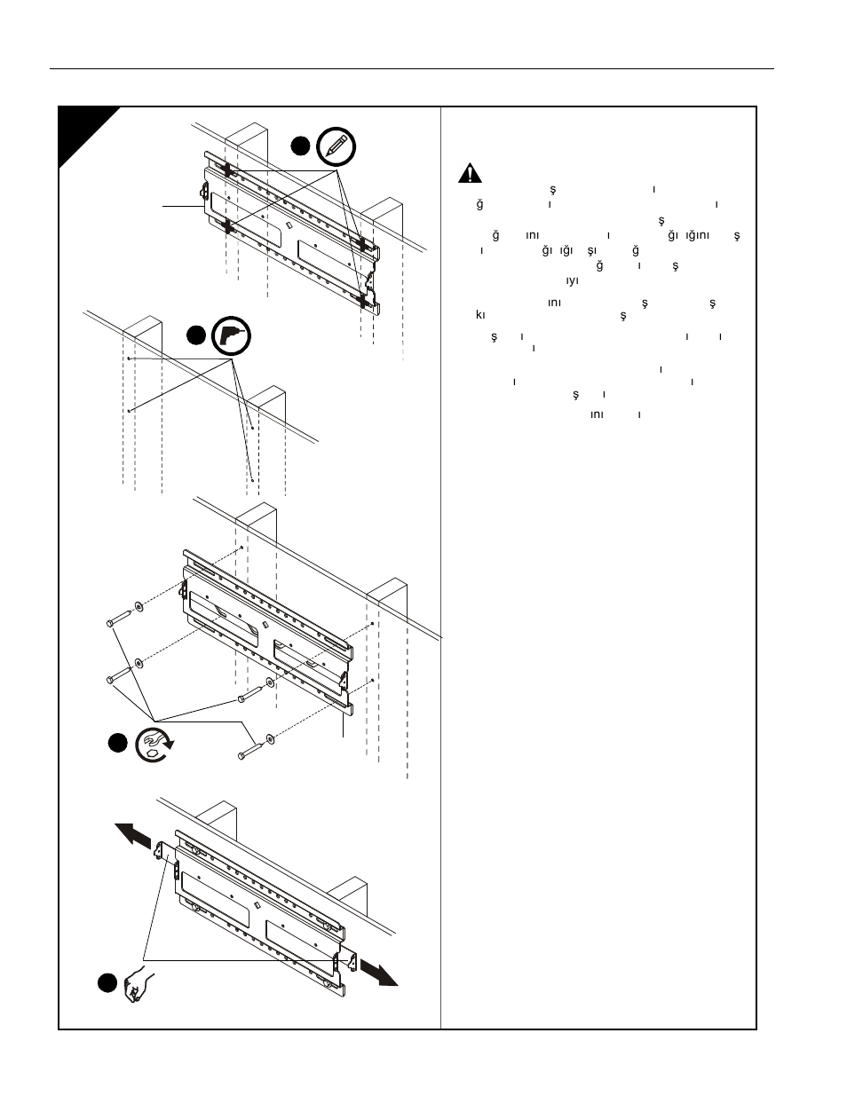 Duvar plakasini duvara monte etme | Chief Manufacturing ICMPFM1S User Manual | Page 56 / 64