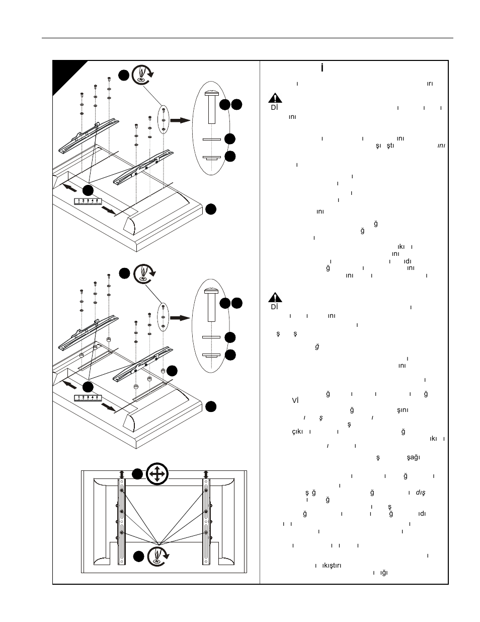 Destekler ekrana monte etme | Chief Manufacturing ICMPFM1S User Manual | Page 57 / 64