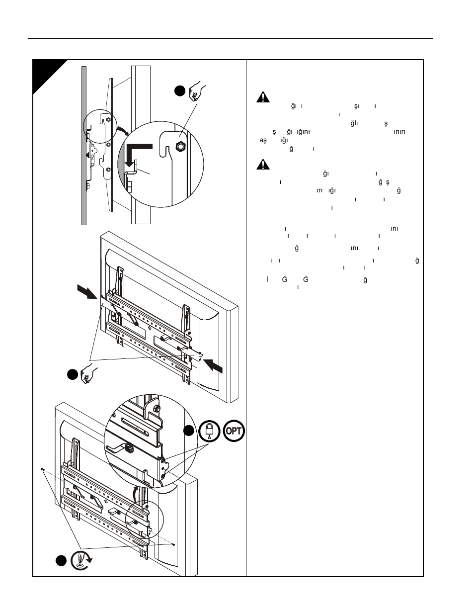 Ekrani duvar plakasina monte etme | Chief Manufacturing ICMPFM1S User Manual | Page 58 / 64