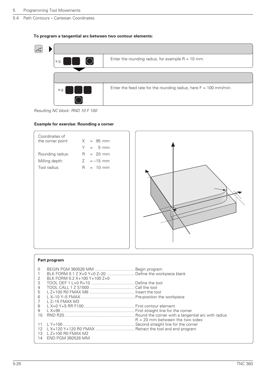 R = 20 y x z | HEIDENHAIN TNC 360 User Manual User Manual | Page 110 / 237