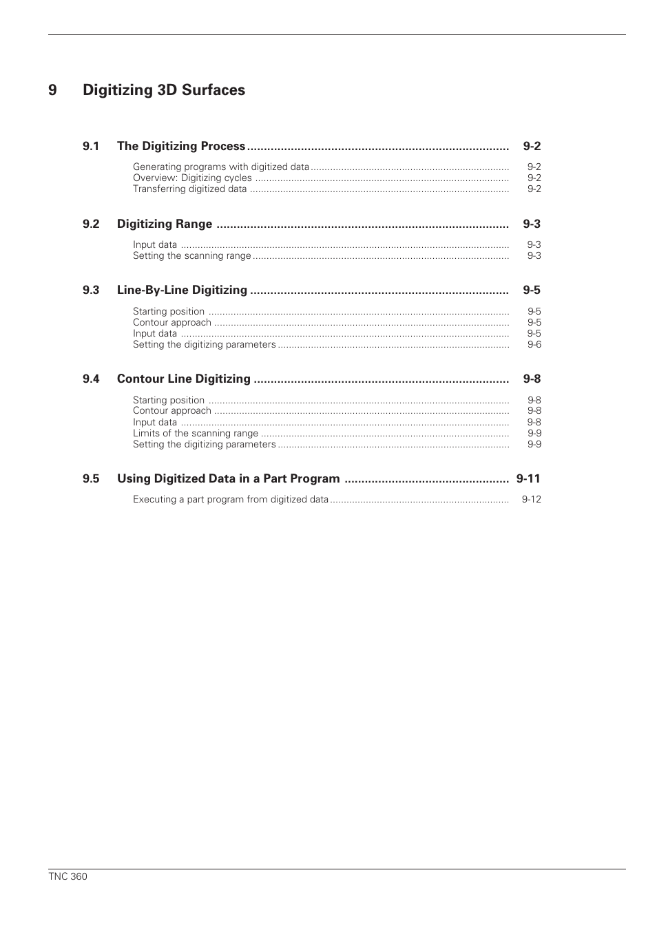 Digitizing 3d surfaces, 9digitizing 3d surfaces | HEIDENHAIN TNC 360 User Manual User Manual | Page 16 / 237