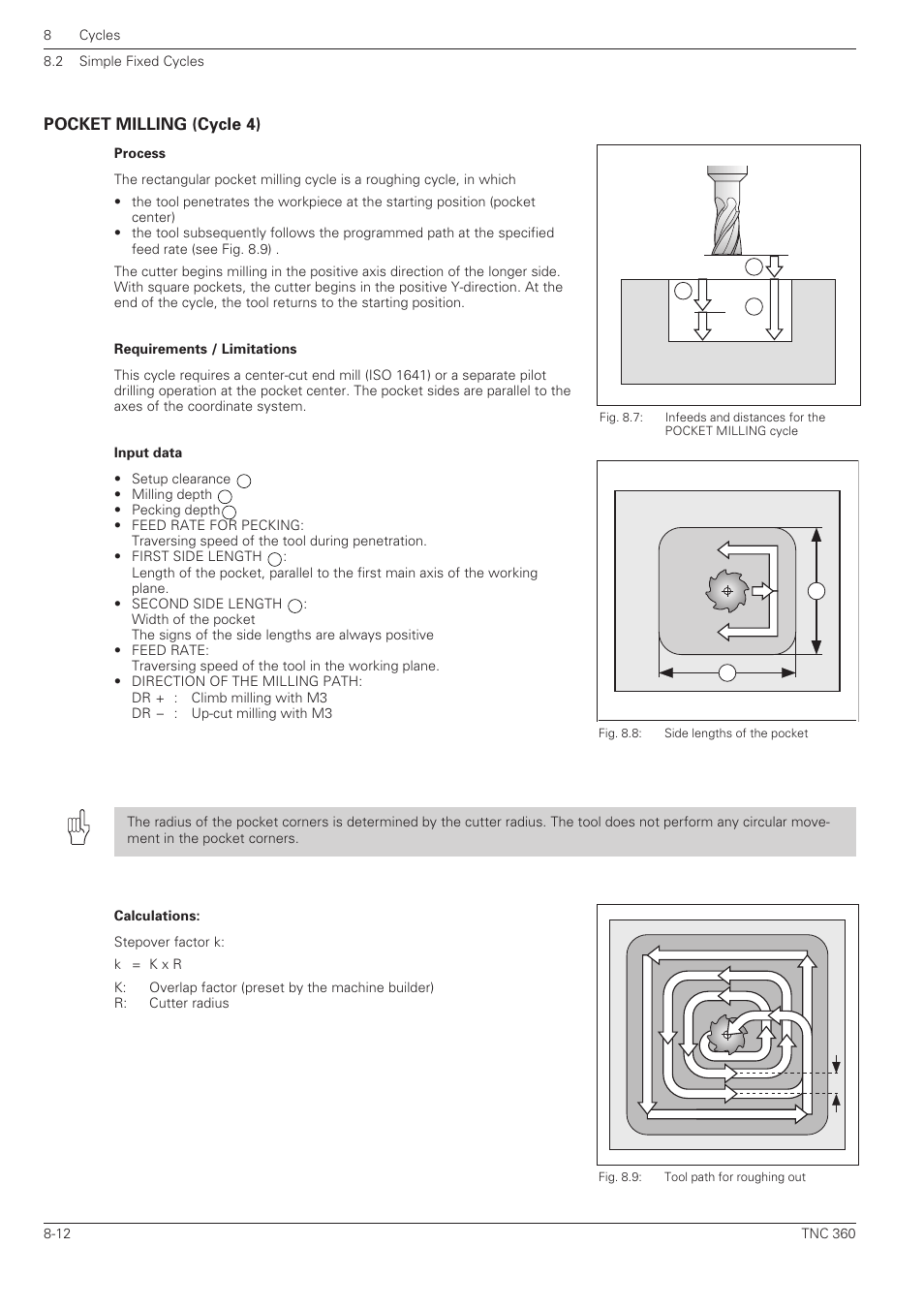 Pocket milling (cycle 4) | HEIDENHAIN TNC 360 User Manual User Manual | Page 165 / 237