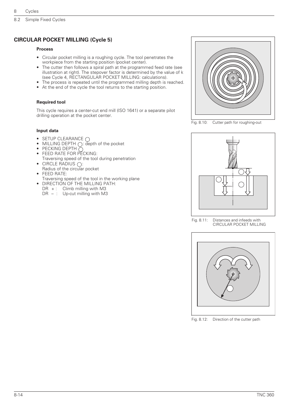 Circular pocket milling (cycle 5) | HEIDENHAIN TNC 360 User Manual User Manual | Page 167 / 237