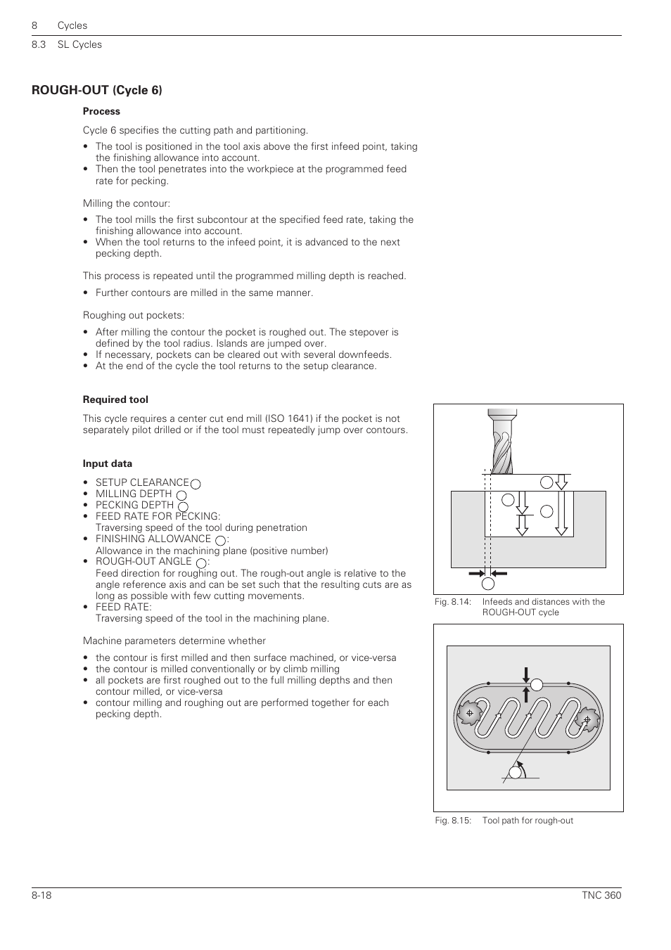 Rough-out (cycle 6) | HEIDENHAIN TNC 360 User Manual User Manual | Page 171 / 237