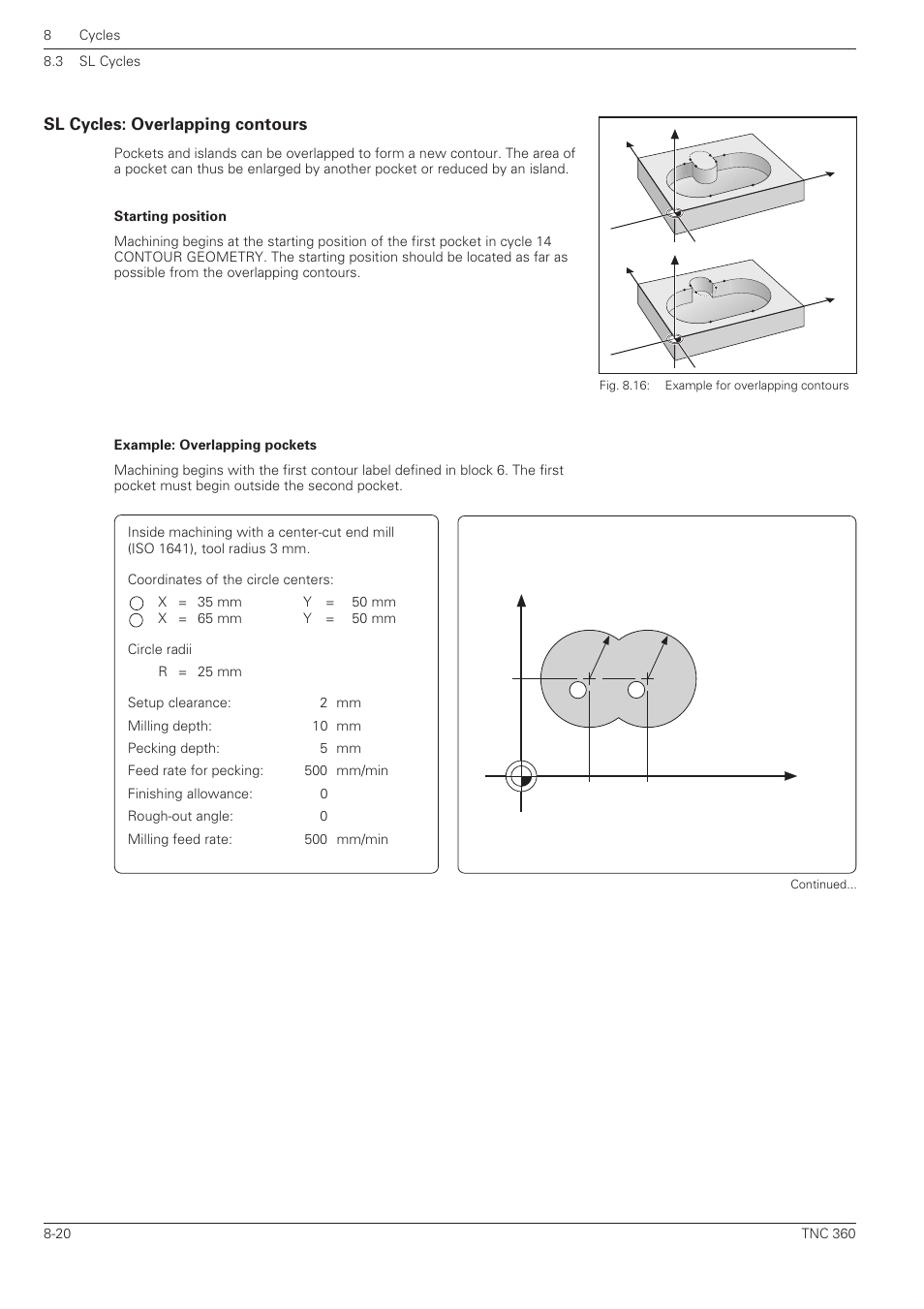 Sl cycles: overlapping contours, Xr25 r25 | HEIDENHAIN TNC 360 User Manual User Manual | Page 173 / 237