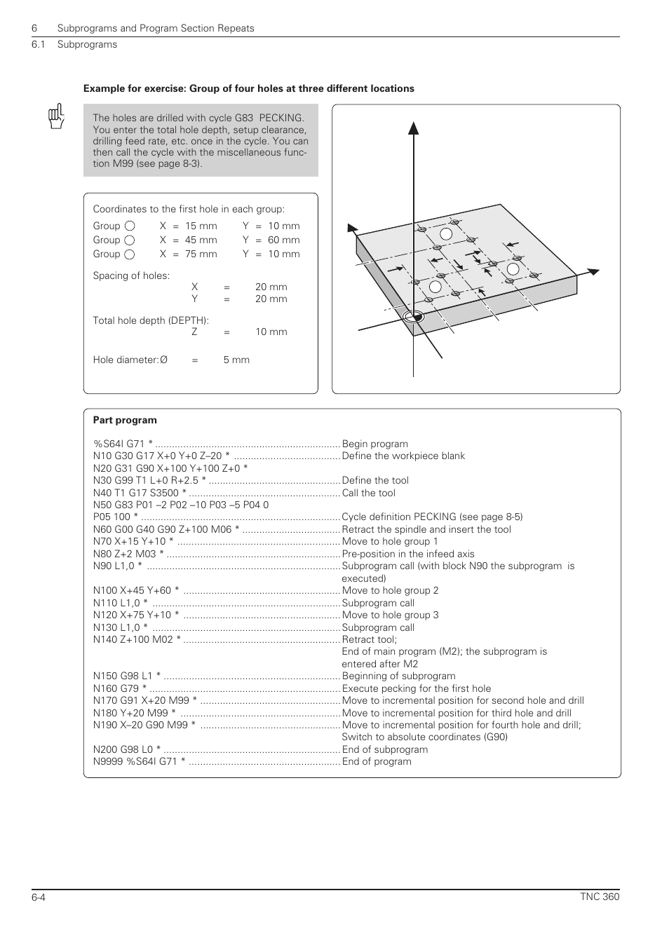 Yx z | HEIDENHAIN TNC 360 ISO Programming User Manual | Page 127 / 227