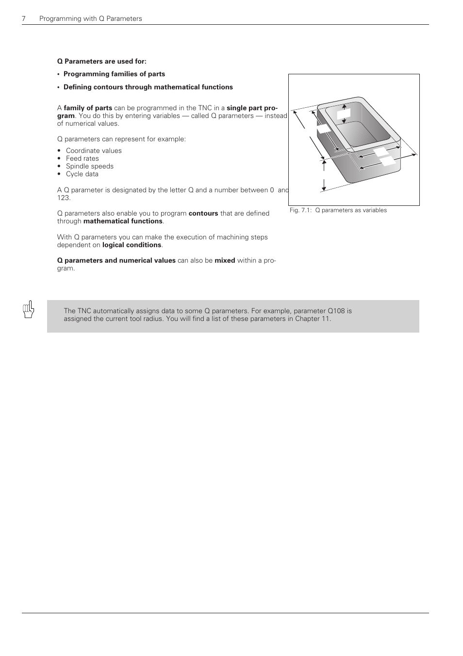 Programming with q parameters | HEIDENHAIN TNC 360 ISO Programming User Manual | Page 136 / 227