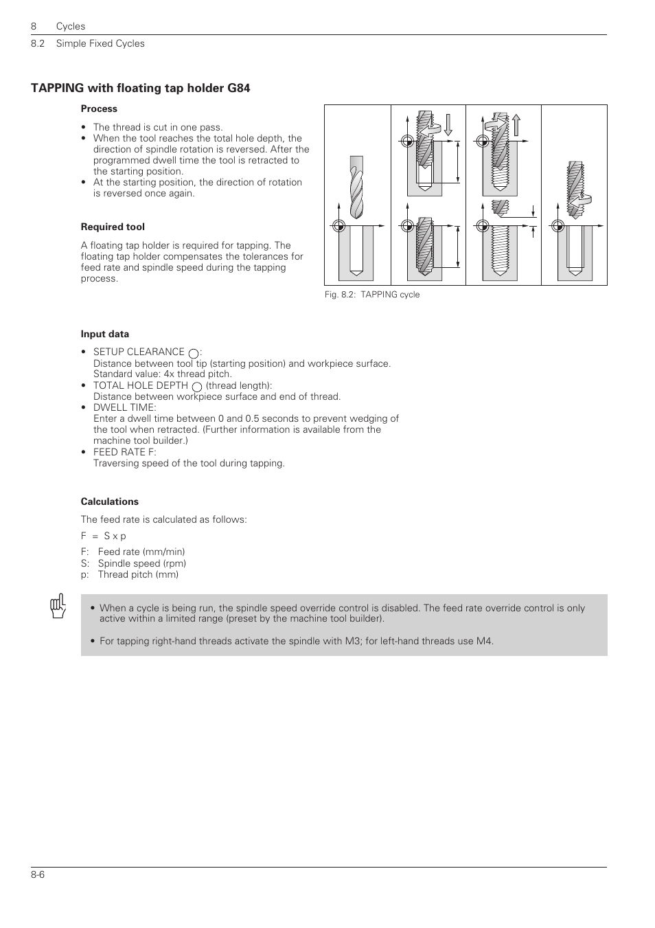 Tapping with floating tap holder g84 -6 | HEIDENHAIN TNC 360 ISO Programming User Manual | Page 159 / 227