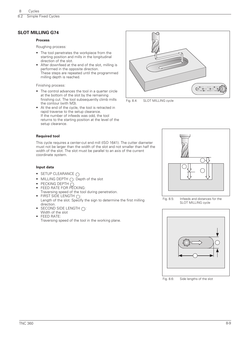 Slot milling g74 -9, Slot milling g74 | HEIDENHAIN TNC 360 ISO Programming User Manual | Page 162 / 227