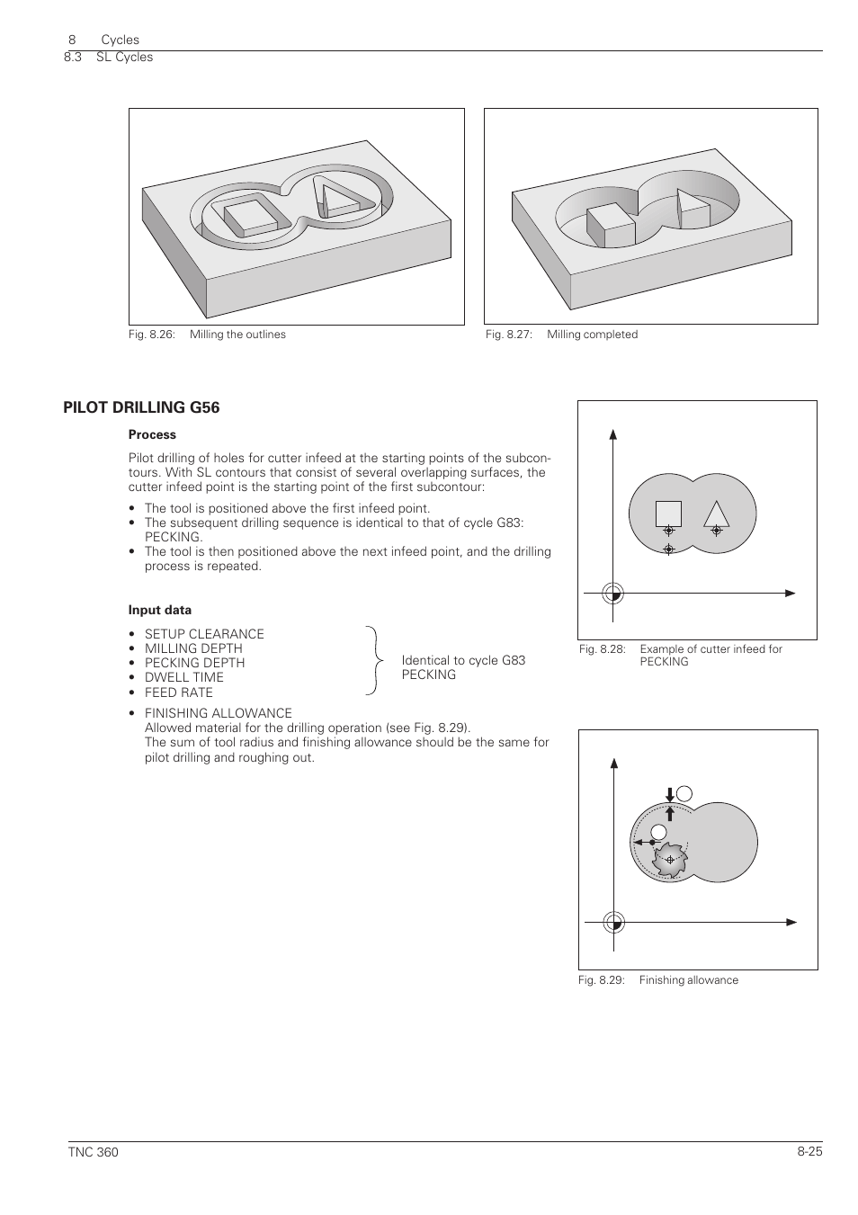 Pilot drilling g56 -25, Yx y x | HEIDENHAIN TNC 360 ISO Programming User Manual | Page 178 / 227
