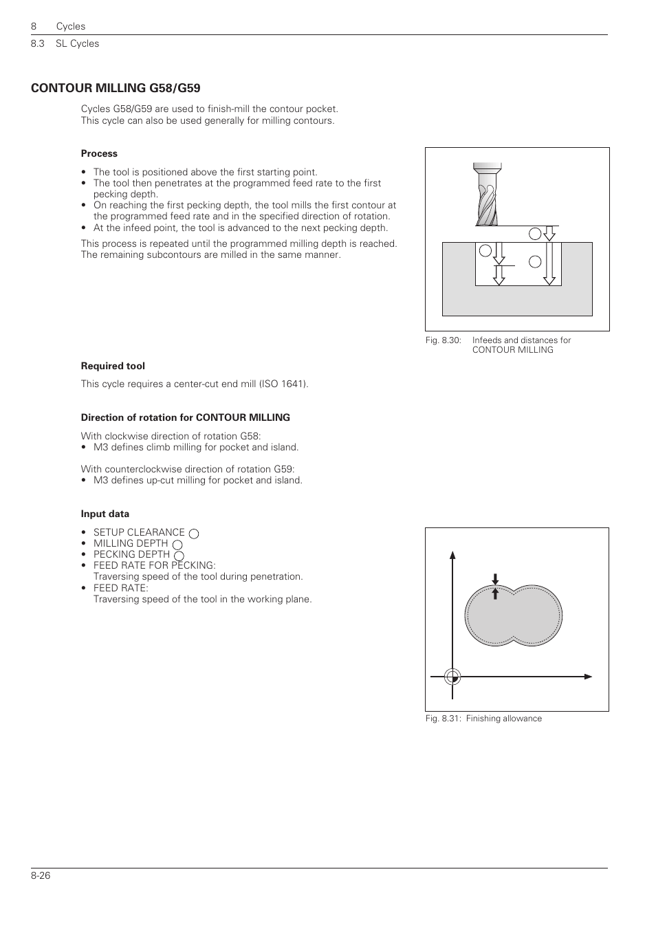 Contour milling g58/g59 -26 | HEIDENHAIN TNC 360 ISO Programming User Manual | Page 179 / 227
