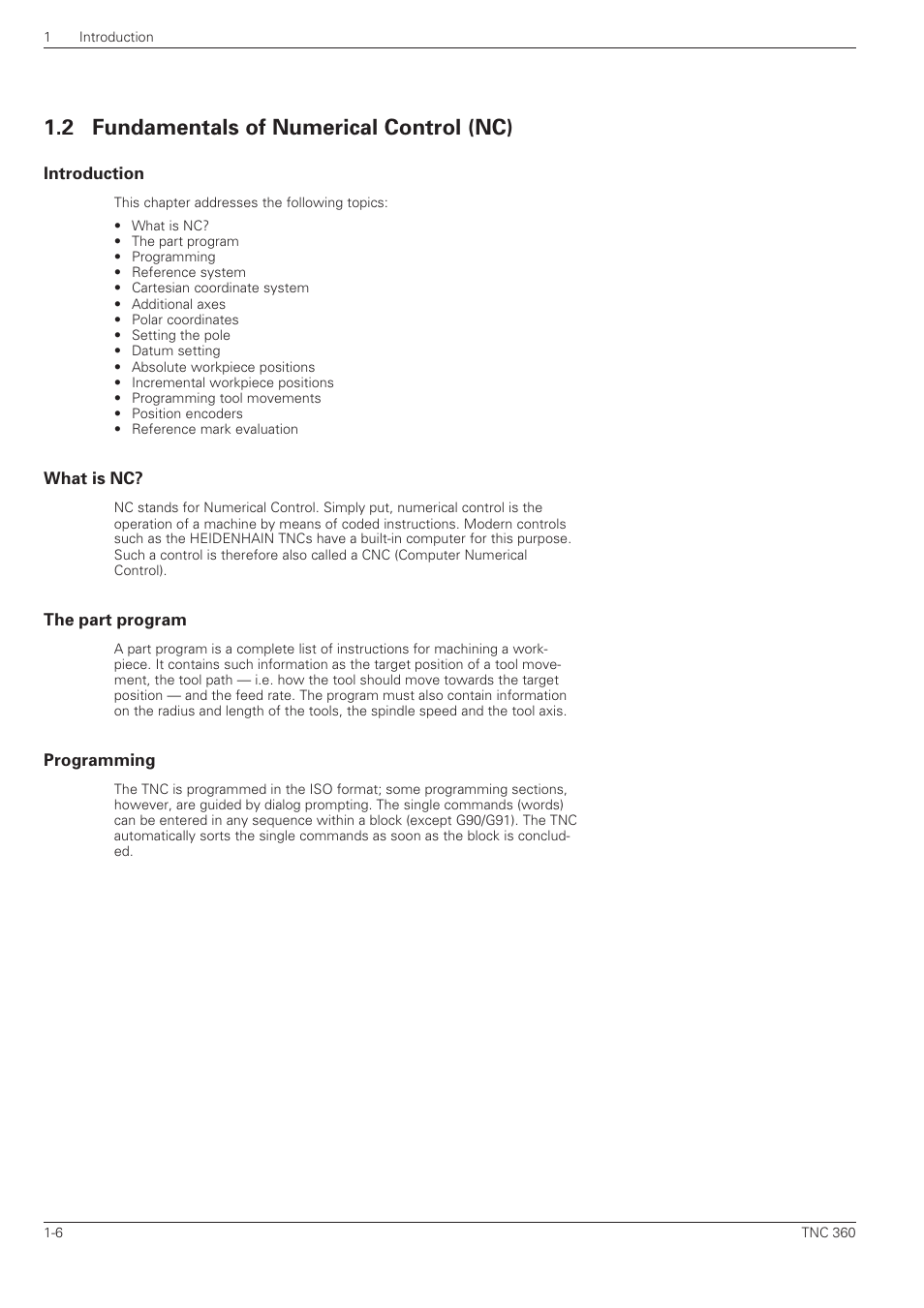 Fundamentals of numerical control (nc) -6, 2 fundamentals of numerical control (nc) | HEIDENHAIN TNC 360 ISO Programming User Manual | Page 23 / 227