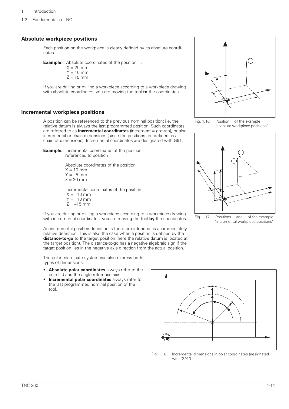 Yx z, Absolute workpiece positions, Incremental workpiece positions | HEIDENHAIN TNC 360 ISO Programming User Manual | Page 28 / 227