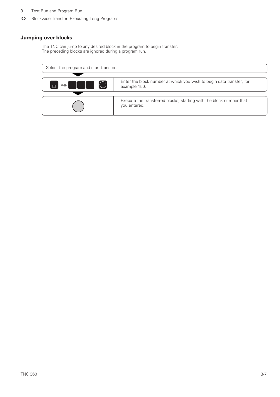 Jumping over blocks -7 | HEIDENHAIN TNC 360 ISO Programming User Manual | Page 65 / 227