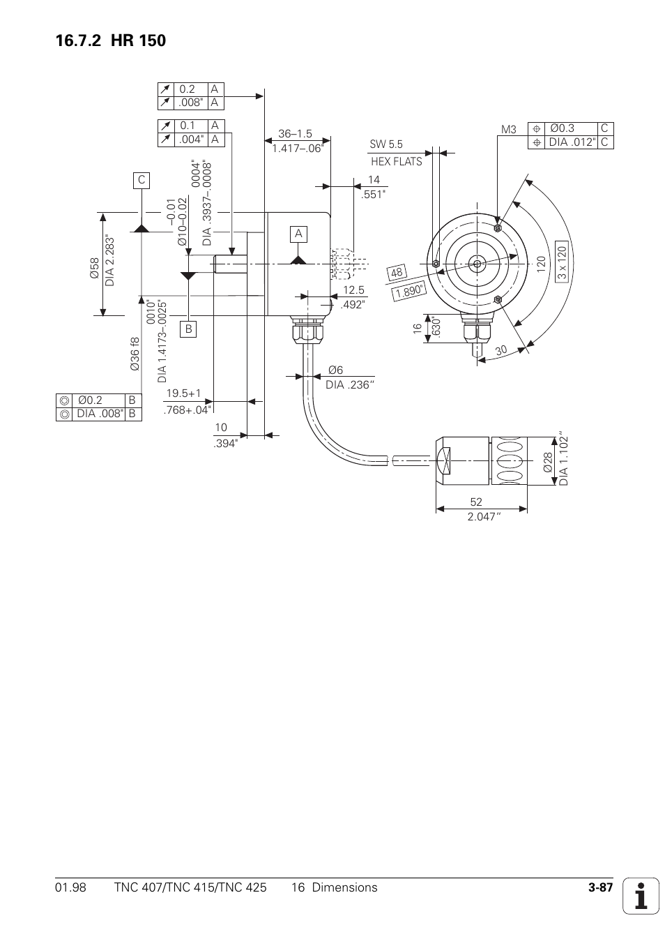 2 hr 150 | HEIDENHAIN TNC 407 (243 020) Technical Manual User Manual | Page 116 / 752