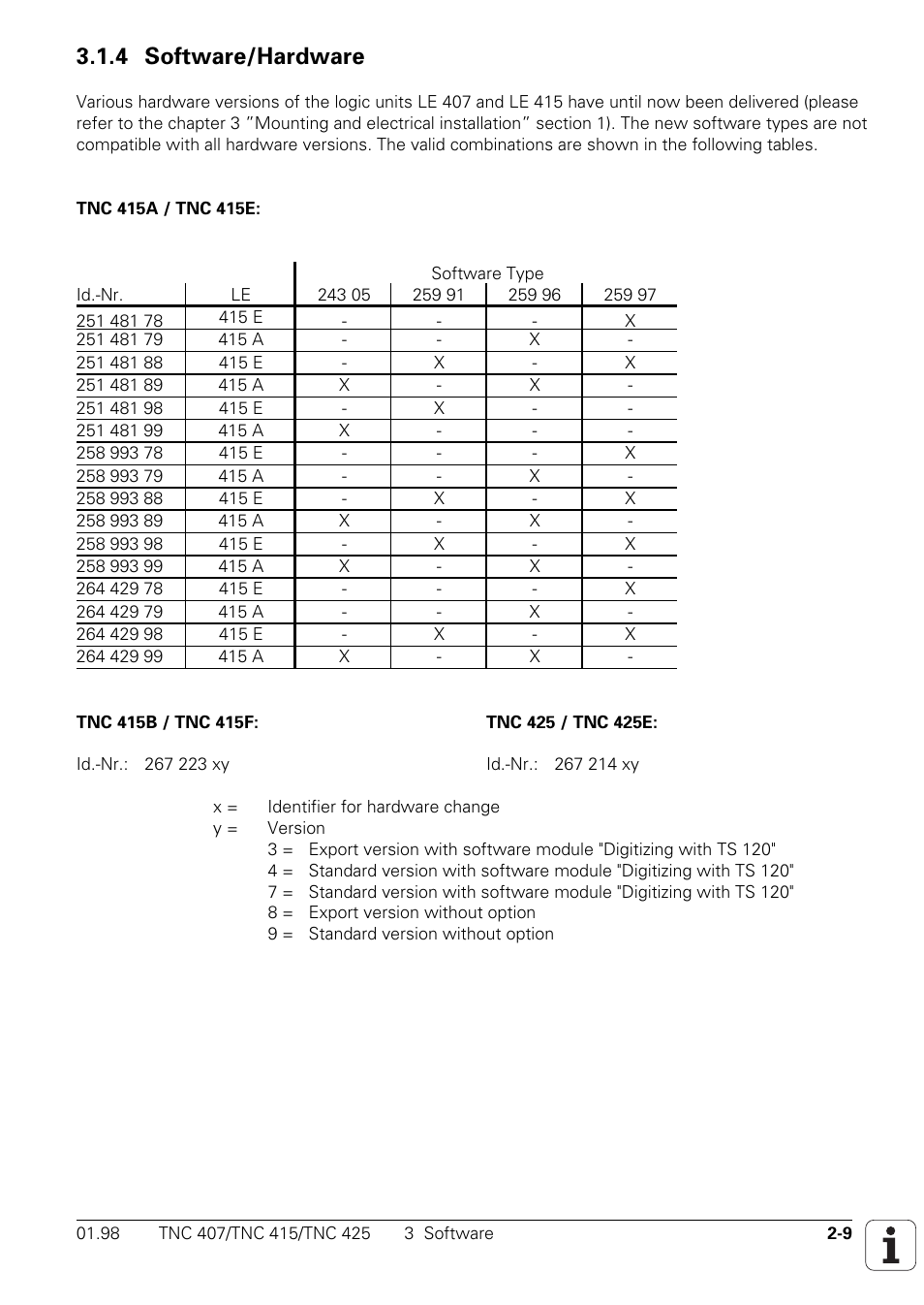 4 software/hardware | HEIDENHAIN TNC 407 (243 020) Technical Manual User Manual | Page 13 / 752