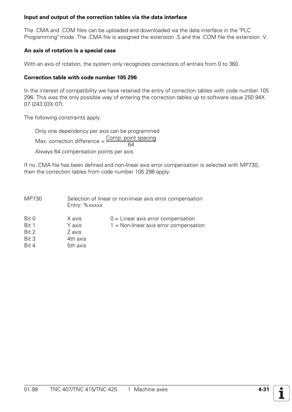 HEIDENHAIN TNC 407 (243 020) Technical Manual User Manual | Page 156 / 752