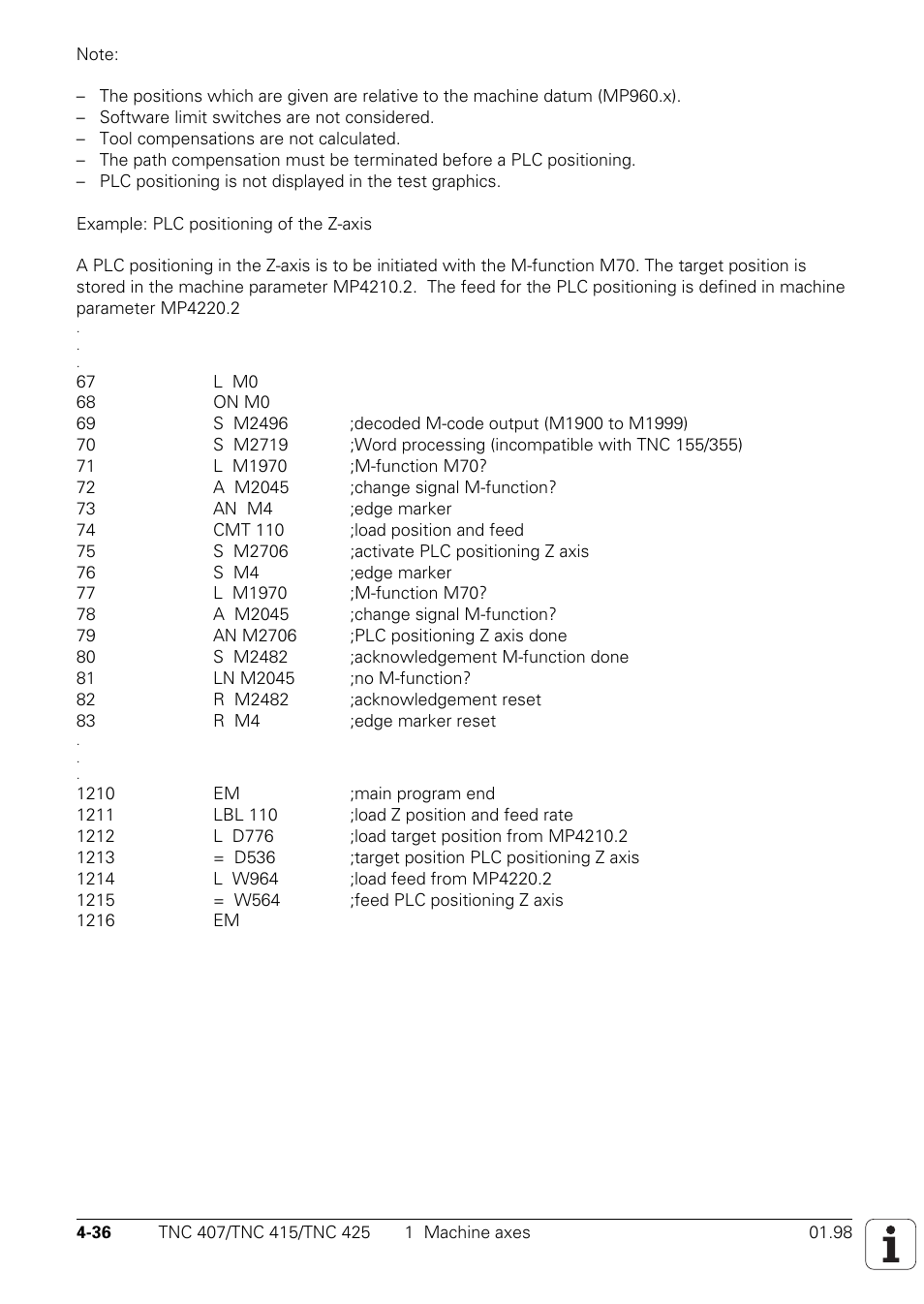 HEIDENHAIN TNC 407 (243 020) Technical Manual User Manual | Page 161 / 752