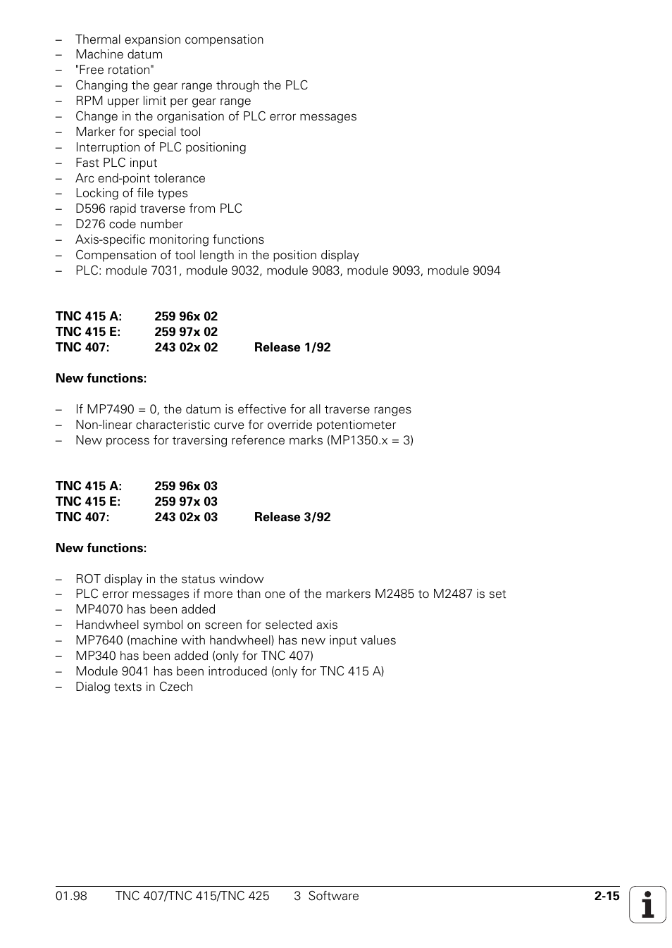 HEIDENHAIN TNC 407 (243 020) Technical Manual User Manual | Page 19 / 752