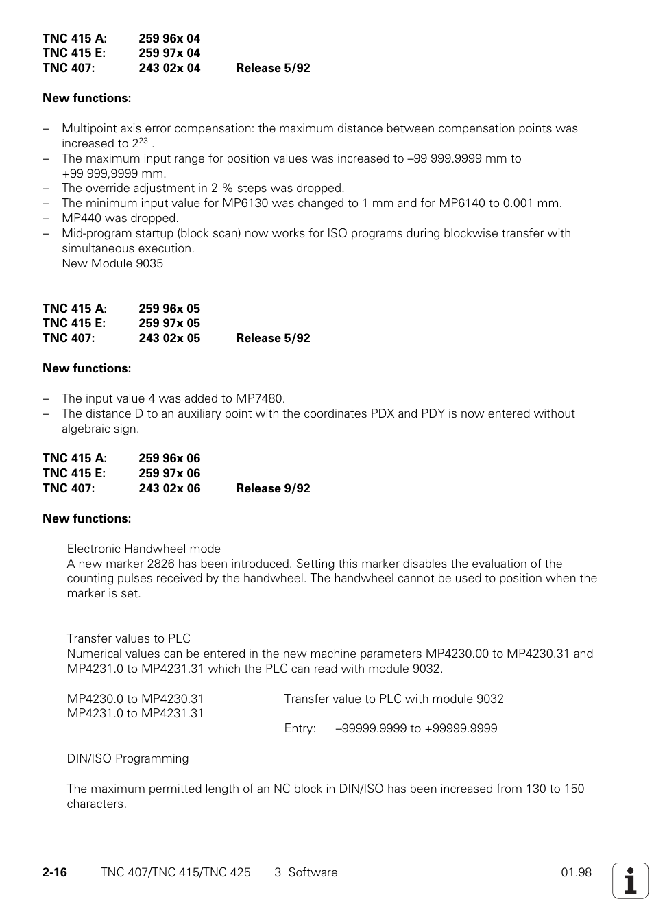 HEIDENHAIN TNC 407 (243 020) Technical Manual User Manual | Page 20 / 752