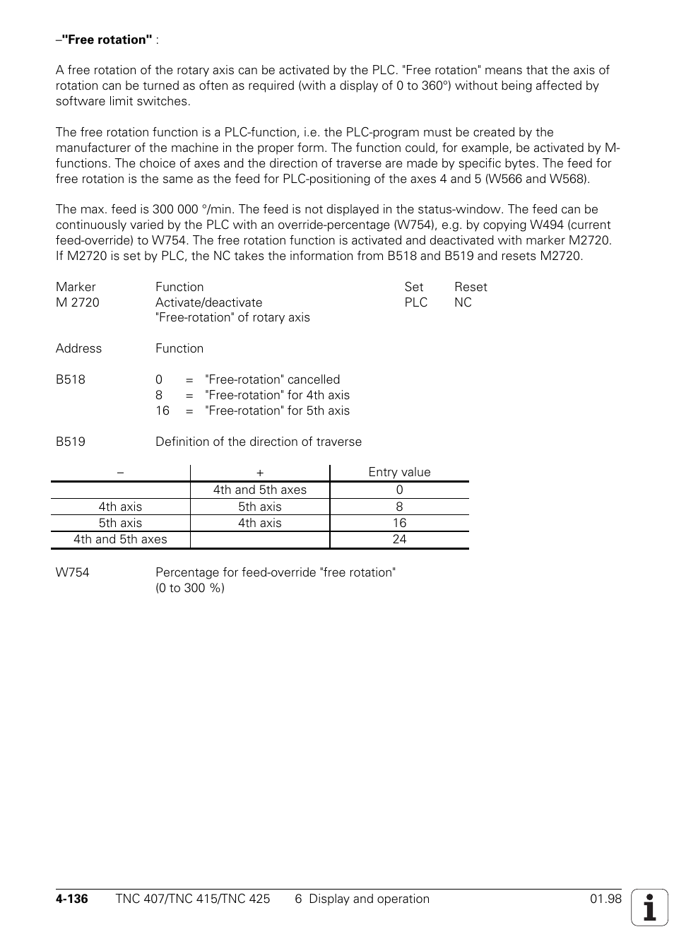 HEIDENHAIN TNC 407 (243 020) Technical Manual User Manual | Page 261 / 752