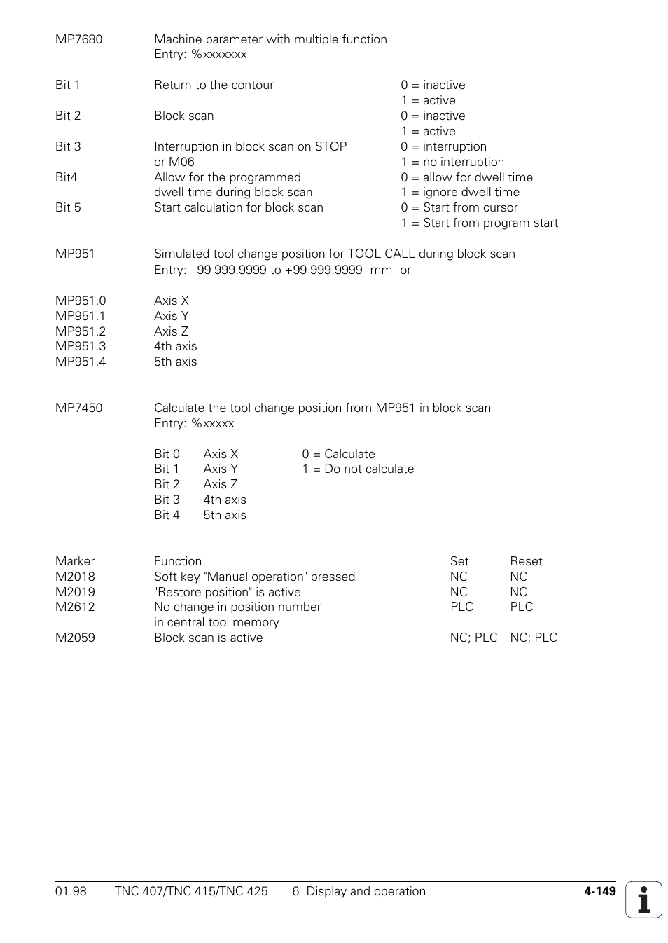 HEIDENHAIN TNC 407 (243 020) Technical Manual User Manual | Page 274 / 752