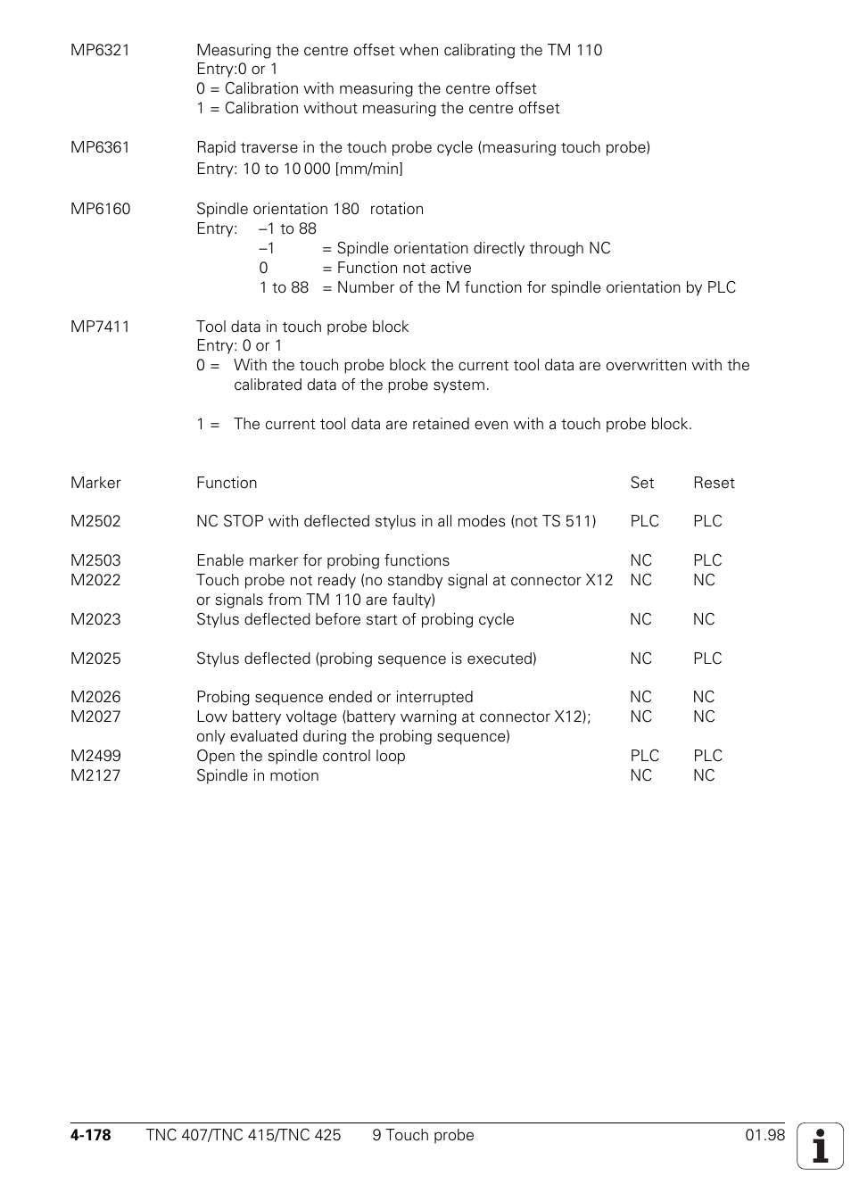 HEIDENHAIN TNC 407 (243 020) Technical Manual User Manual | Page 303 / 752